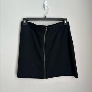 Sundays Three Black Zipper Down Mini Skirt Size Large